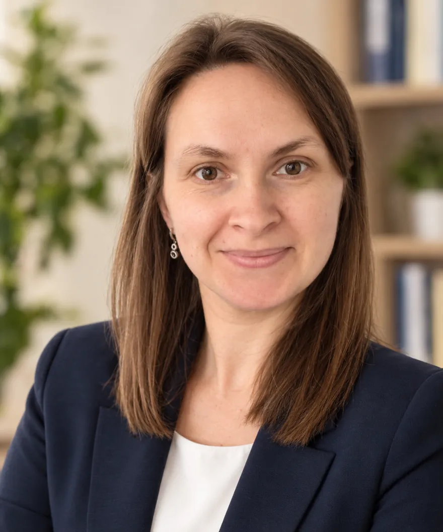 Dr Magdalena Jeż, tłumacz przysięgły języka ukraińskiego, w swoim biurze